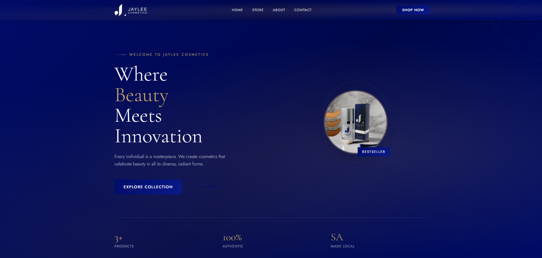 Cosmetics ecommerce website
